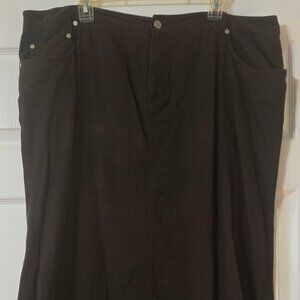 Brown denim skirt
